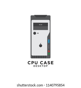 Illustration of CPU case graphic design template