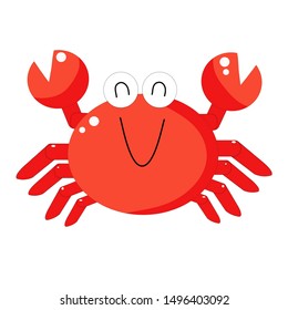 Illustration of a crab cartoon