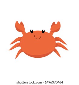 Illustration of a crab cartoon,vector