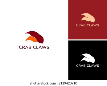 ILLUSTRATION CRAB CLAWS SIMPLE LOGO DESIGN VECTOR