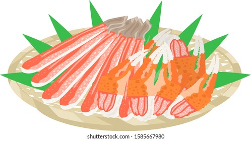 Illustration of a crab.
Crustacean illustration.