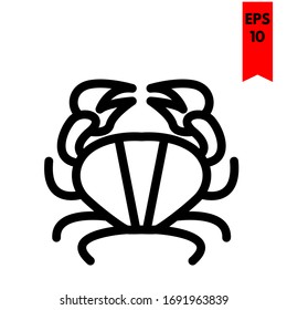 Illustration von Krabbenflachsymbol