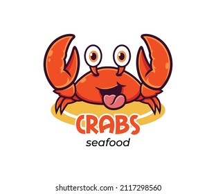 Illustration Crab mascot character vector