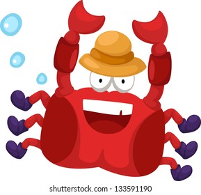 illustration of crab on white background