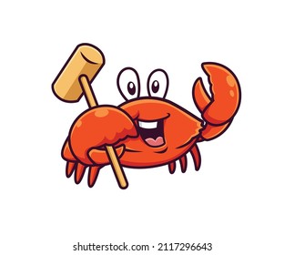 Illustration crab seafood logo restaurant