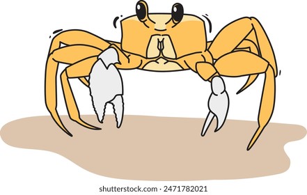 illustration of crab, vector style