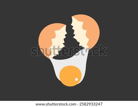 Illustration of an Cracked Egg 