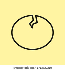 
illustration of a cracked egg in a flat style. Egg illustration in a simple style.