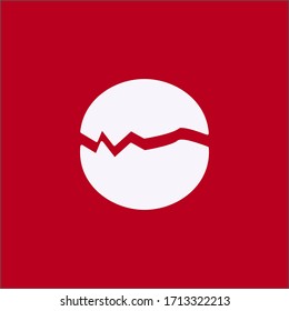 
illustration of a cracked egg in a flat style. Egg illustration in a simple style.