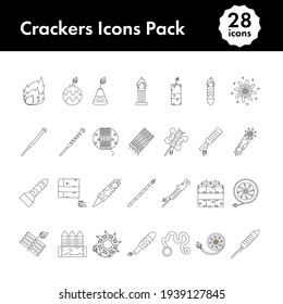 Illustration Of Crackers Icon In Linear Style.