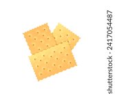 Illustration of crackers on a white background. Food