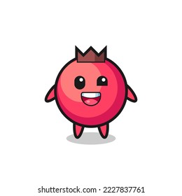 illustration of an cranberry character with awkward poses , cute style design for t shirt, sticker, logo element