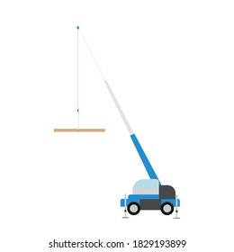 Ilustración de un coche de grúa funcionando