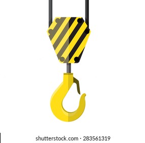 Illustration of the crane hook isolated on white