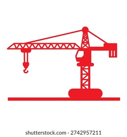 Illustration of a crane machine used in construction and heavy industry