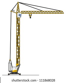 illustration of a crane. Simple gradients only - no gradient mesh.