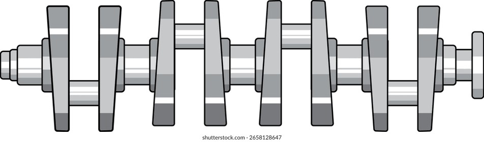 an illustration of the crankshaft in a car engine