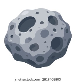 Illustration of cratered asteroid for planetary exploration concepts