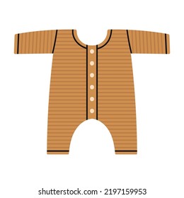 Illustration of crawlers, bodysuit. Fashion for newborn babies. Cute unisex design for girls and boys. Hand drawn vector illustration isolated on white background. Childhood, baby store concept