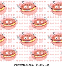 illustration of cream biscuits on a white background