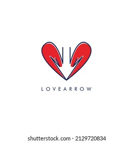 Illustration creative abstract cute love arrow
