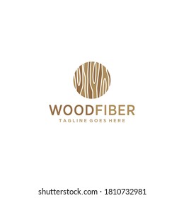 Illustration Creative abstract wood fiber logo template design vector 