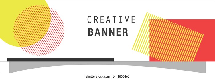 illustration of creative banner flat design