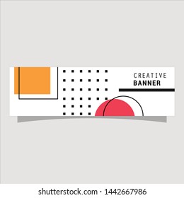 illustration of creative banner flat design
