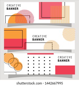 illustration of creative banner flat design