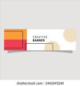 illustration of creative banner flat design