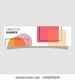 illustration of creative banner flat design