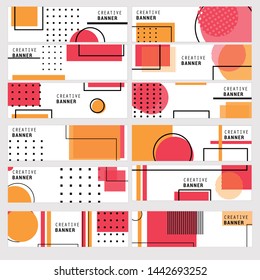 illustration of creative banner flat design