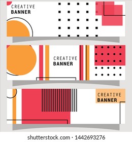 illustration of creative banner flat design