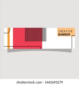 illustration of creative banner flat design