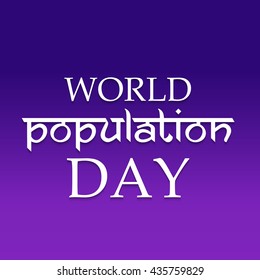 illustration of a Creative a beautiful greeting for World Population Day.
