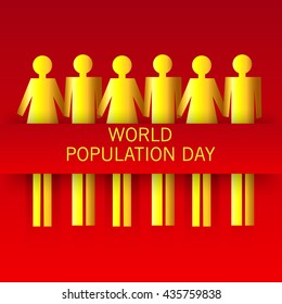 illustration of a Creative a beautiful greeting for World Population Day.