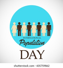illustration of a Creative a beautiful greeting for World Population Day.
