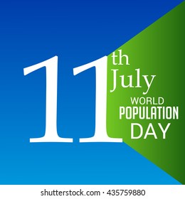 illustration of a Creative a beautiful greeting for World Population Day.