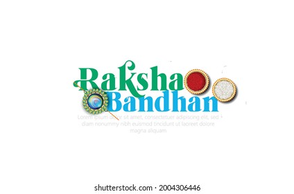 illustration of Creative beautiful Rakhi for Indian festival of Raksha Bandhan with background