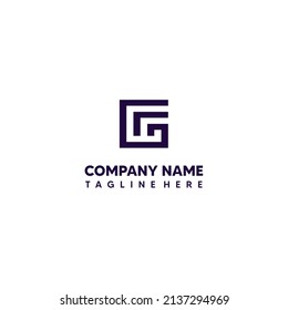 illustration creative design logo concept letter G monogram
