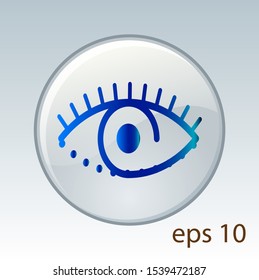 Illustration of Creative Eye Concept Logo, trendy style vision icon, eye shape vector logo