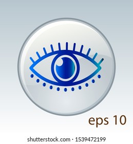 Illustration of Creative Eye Concept Logo, trendy style vision icon, eye shape vector logo
