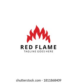 Ilustración Creative Fire Flames diseño Icons Vector Silhouette plantilla