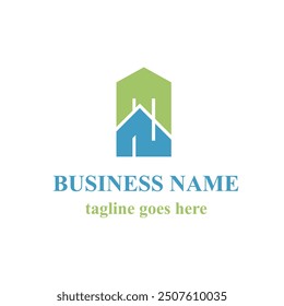 Illustration of Creative Initial MN or NM Combine with House Logo for Your Business