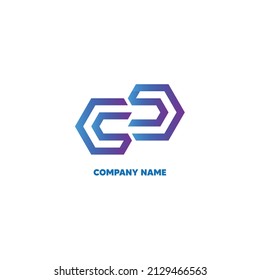 Illustration creative letter c chain for symbol or logo company