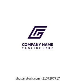 Illustration creative letter G monogram line for logo company