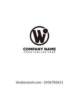 Illustration Creative Letter Wi logo design concept vector template