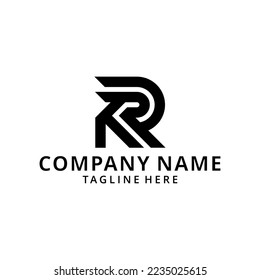  Illustration Creative and Minimalist Letter RR R Logo Design Icon