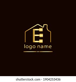 Illustration Creative Modern initial E Real Estate Property and Construction Logo design