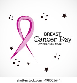 illustration of a Creative poster or banner of Breast Cancer Awareness month with pink ribbon and Beautiful Background.